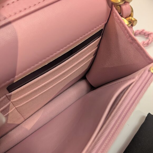 Chanel Classic Pink Wallet on Chain (WOC) Quilted Lambskin with Tonal Chain - Picture 13 of 14